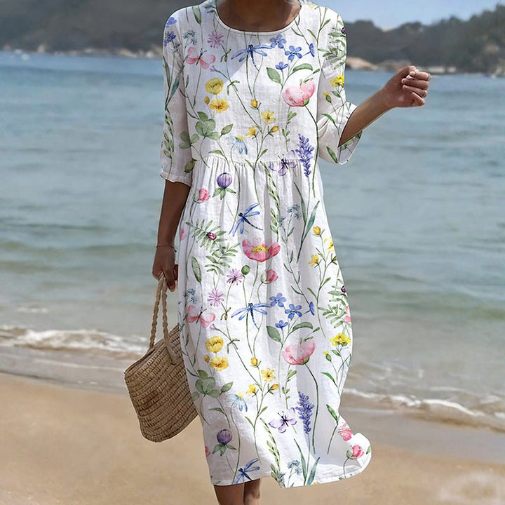 Robe Décontractée À Imprimé Floral