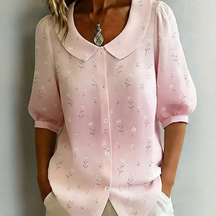Chemisier Vintage À Imprimé Floral