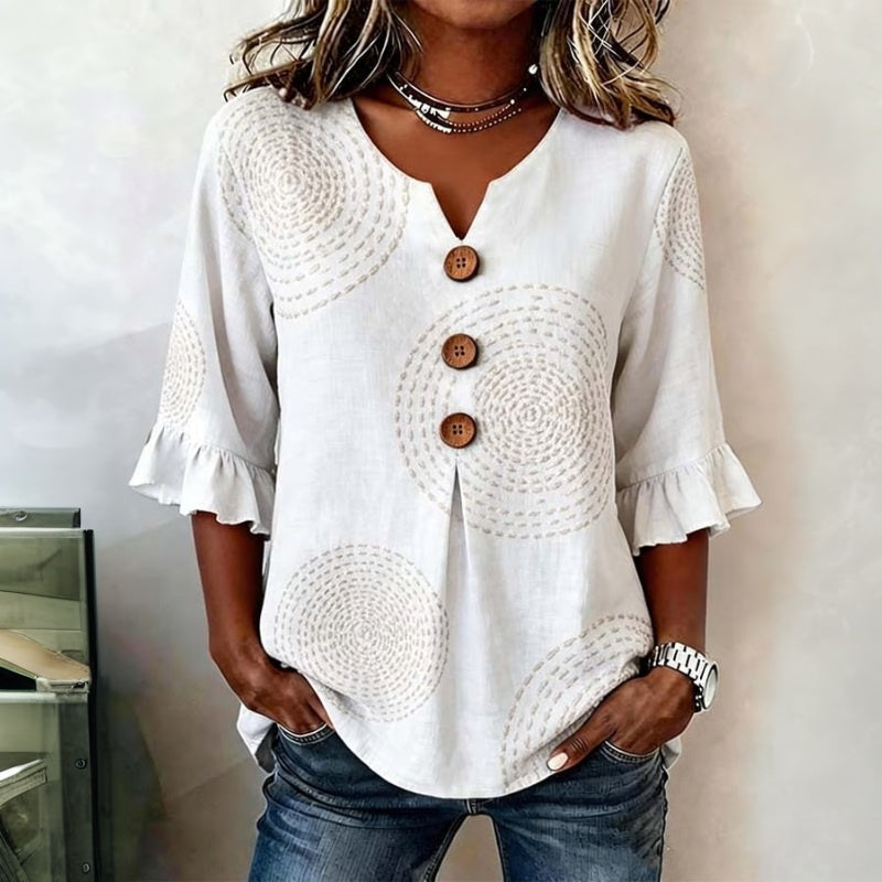 Blouse Décontractée Vintage