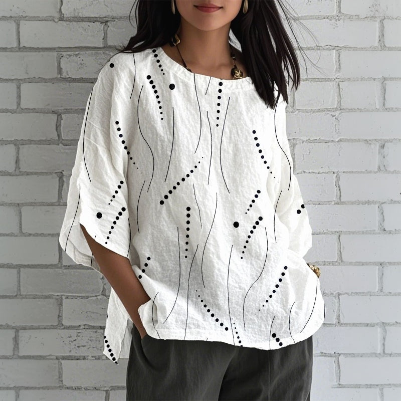 Blouse Décontractée Vintage