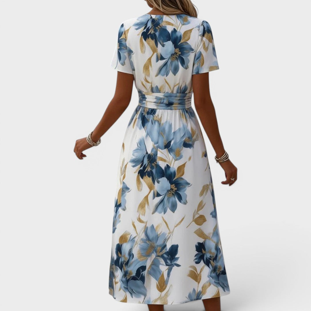 ELARA™ | Robe Midi Florale Élégante