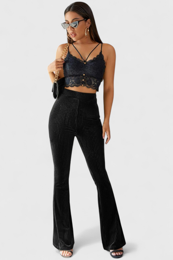 Pantalon évasé en velours par Liset