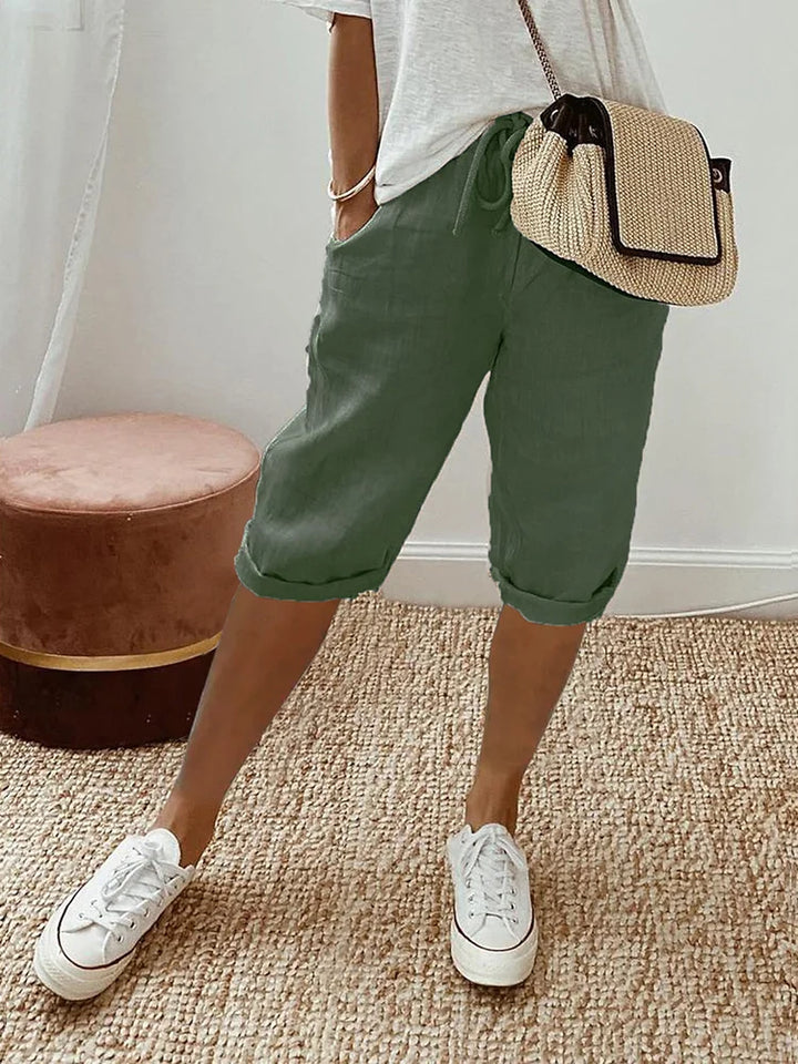 Laluna | Short femme en coton et lin