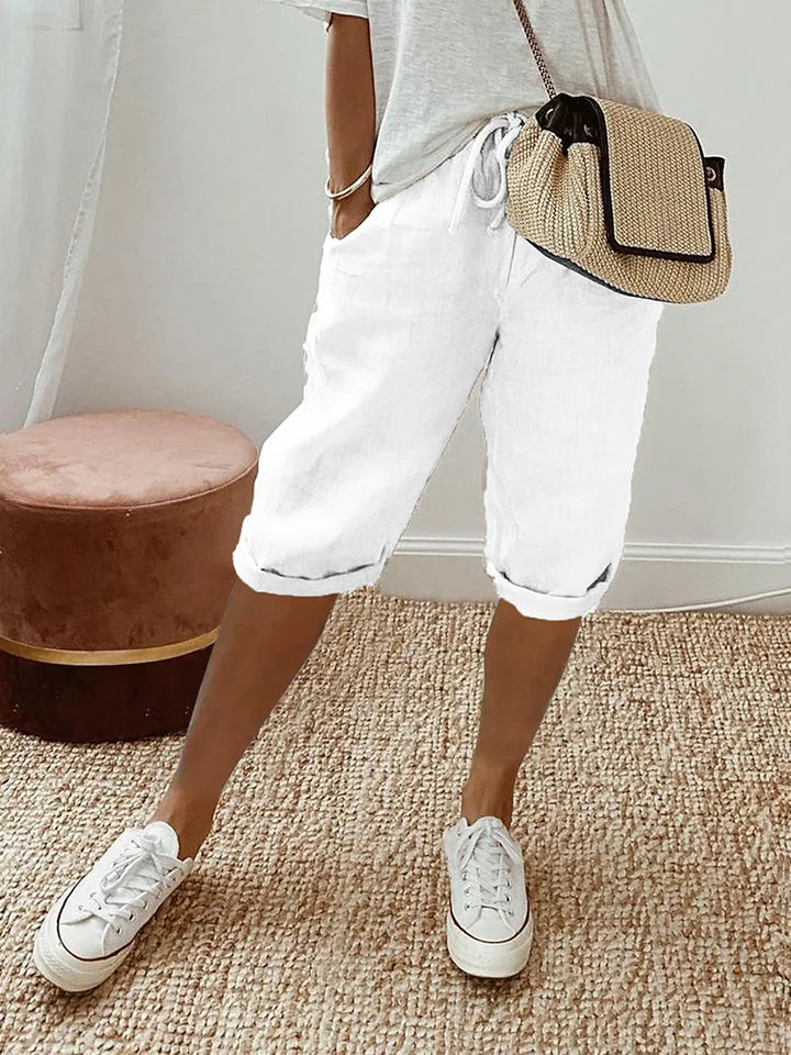Laluna | Short femme en coton et lin