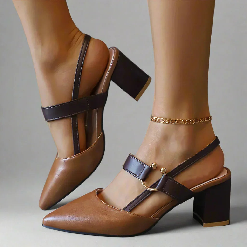 Avalina | Escarpins Élégants À Talon Bloc & Bride