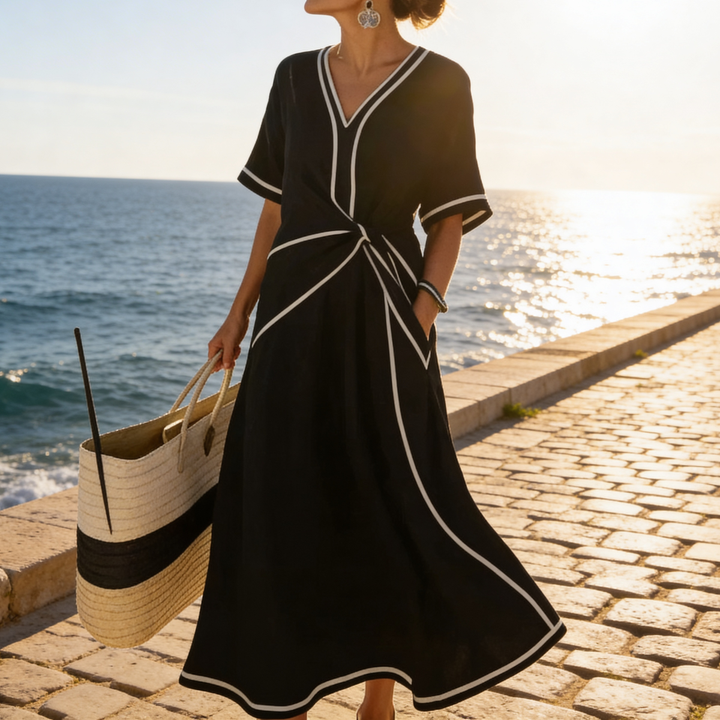 AMELIA™ | Robe Élégante Col V