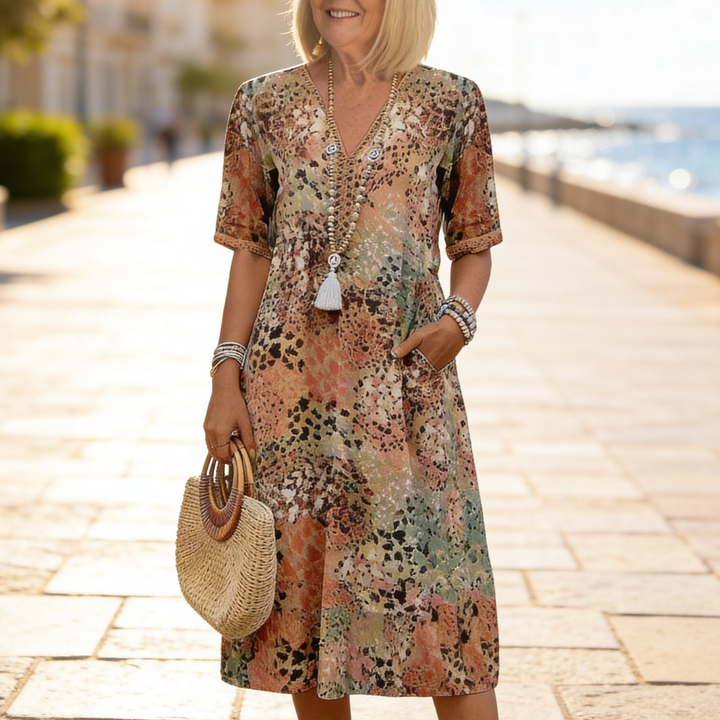 EVA™ | Robe Col V Élégante