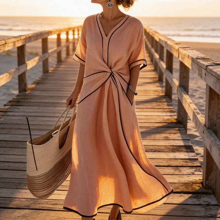 AMELIA™ | Robe Élégante Col V