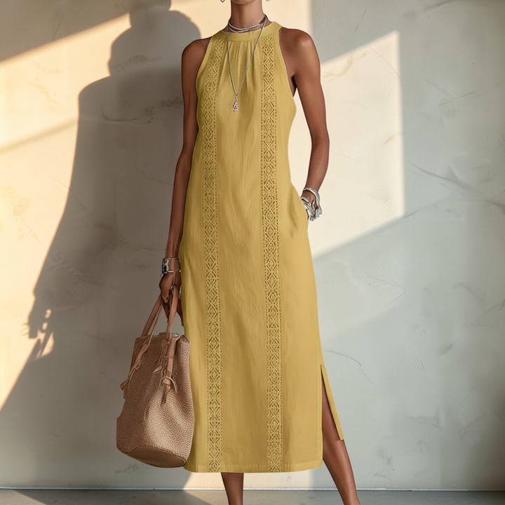 JIMENA™ | Robe Midi Col Classique