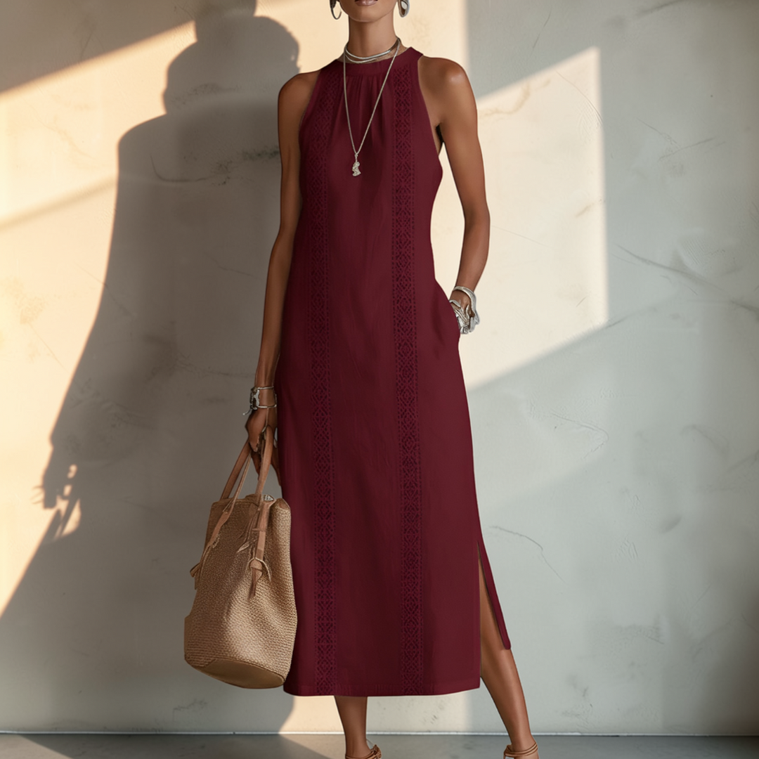 JIMENA™ | Robe Midi Col Classique