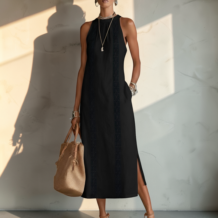 JIMENA™ | Robe Midi Col Classique