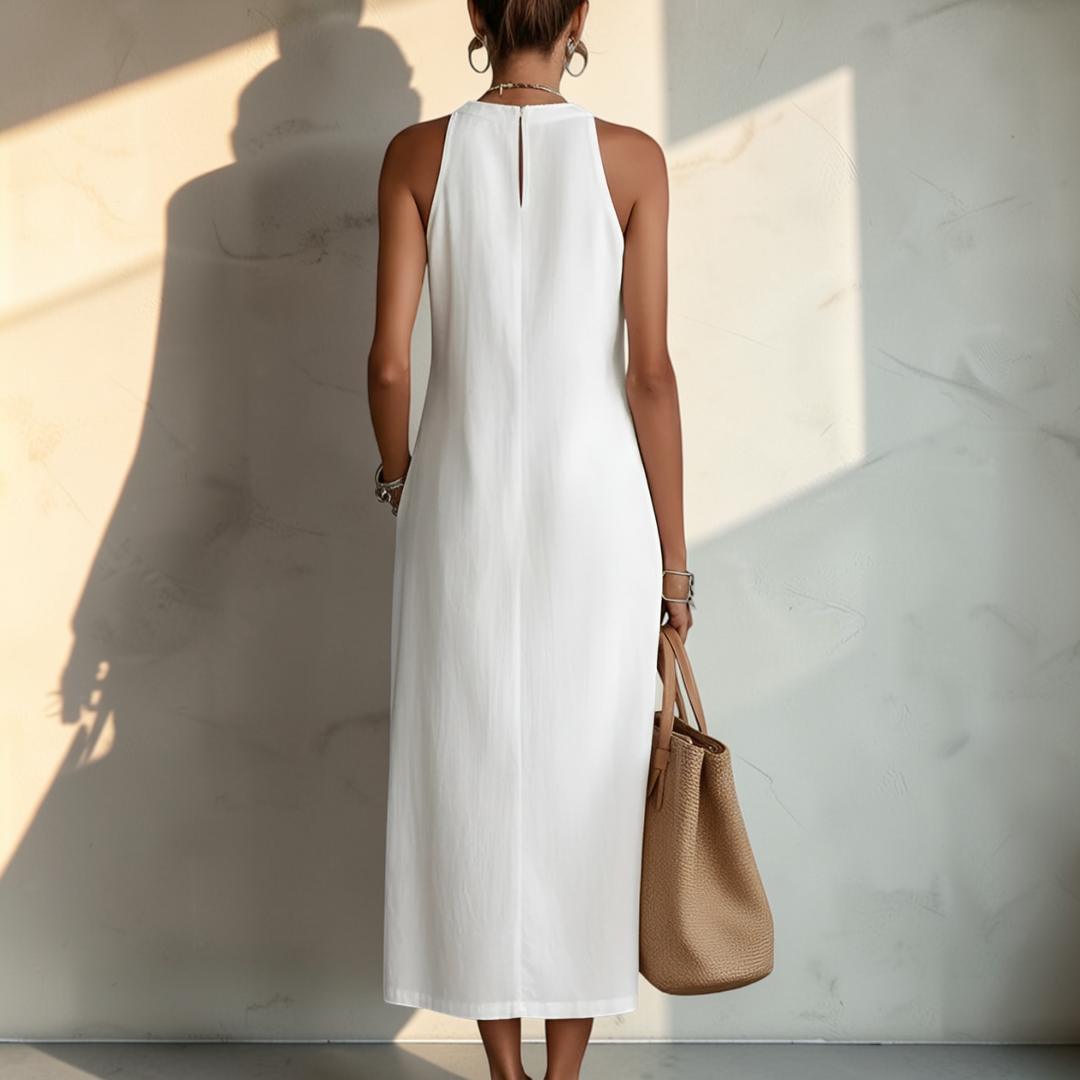 JIMENA™ | Robe Midi Col Classique
