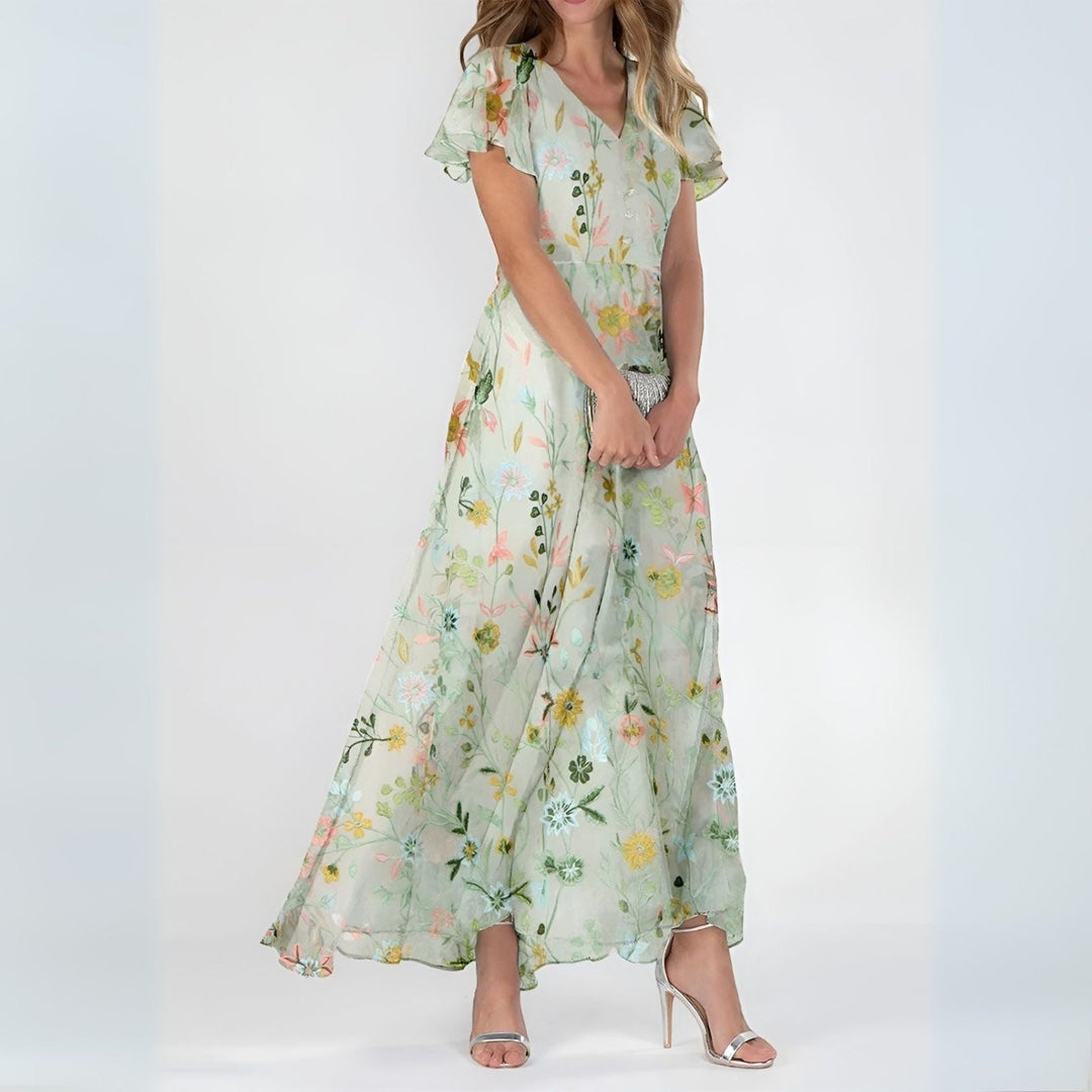 ALESSIA™ | Robe Longue Fleurie