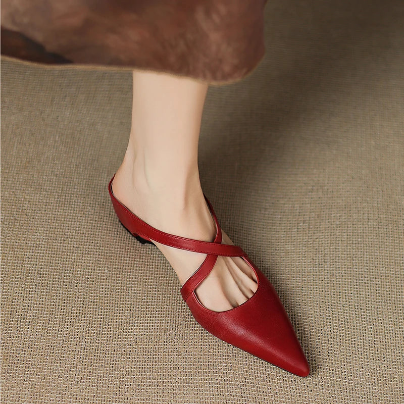 Aluna |  Mules en Cuir Véritable