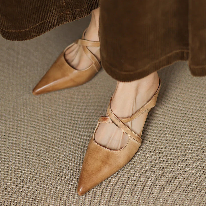 Aluna |  Mules en Cuir Véritable