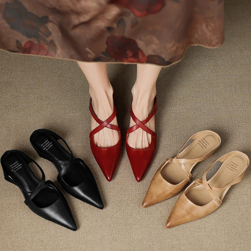 Aluna |  Mules en Cuir Véritable