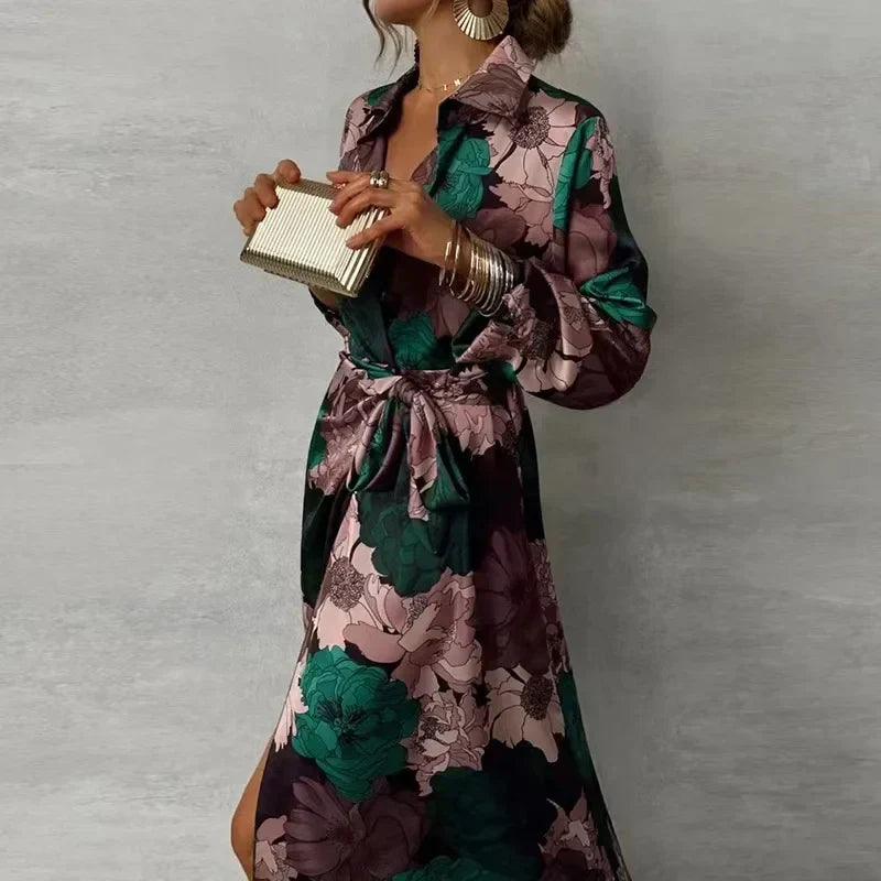 Lily | Belted Maxi Dress