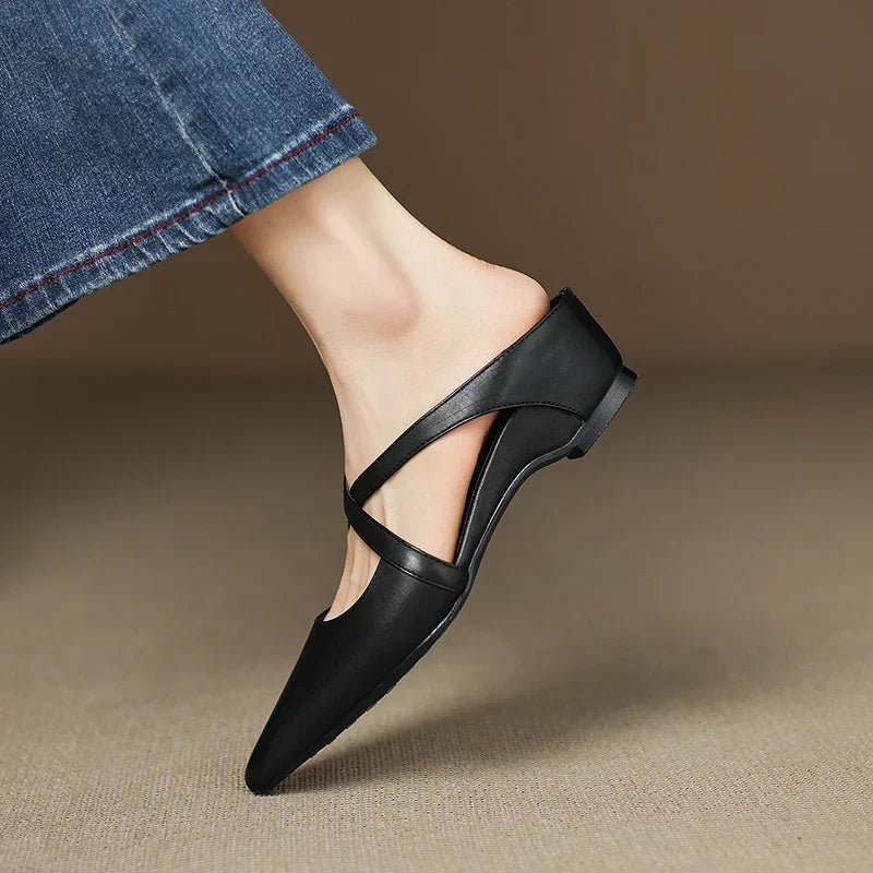Aluna |  Mules en Cuir Véritable