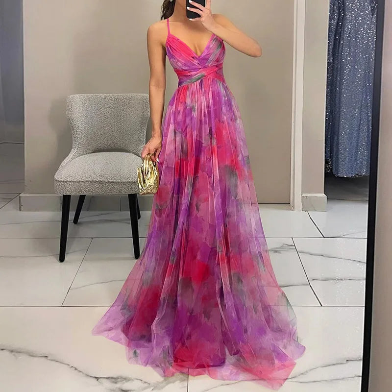 GISELLE™ | Robe Longue Florale Élégante