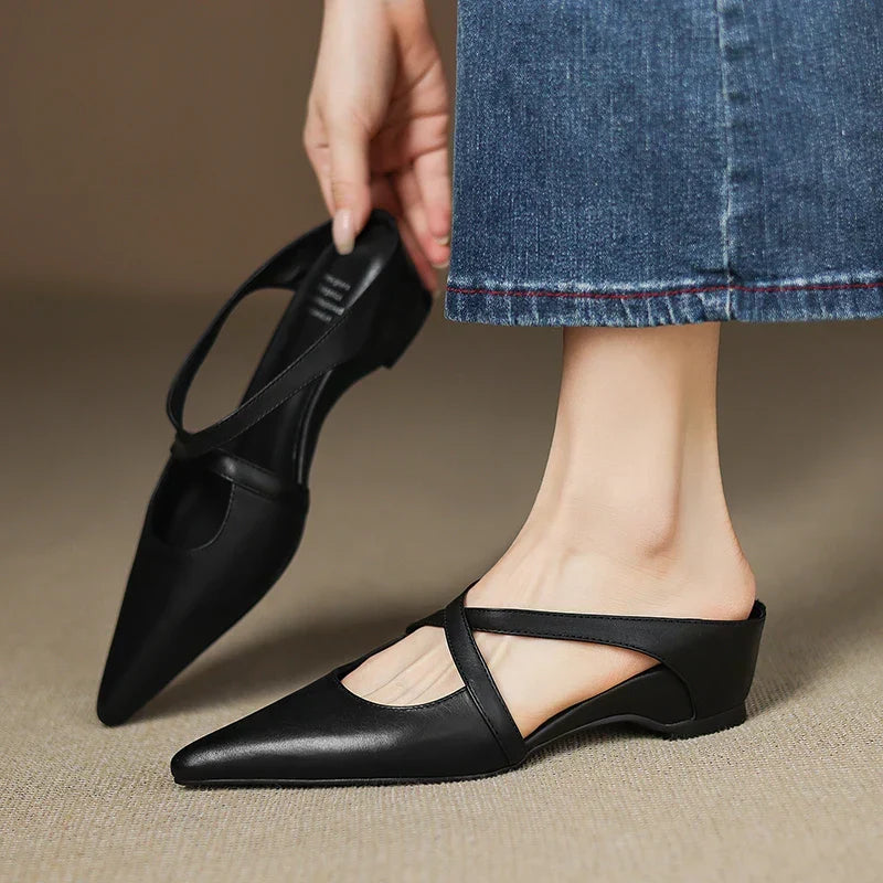 Aluna |  Mules en Cuir Véritable