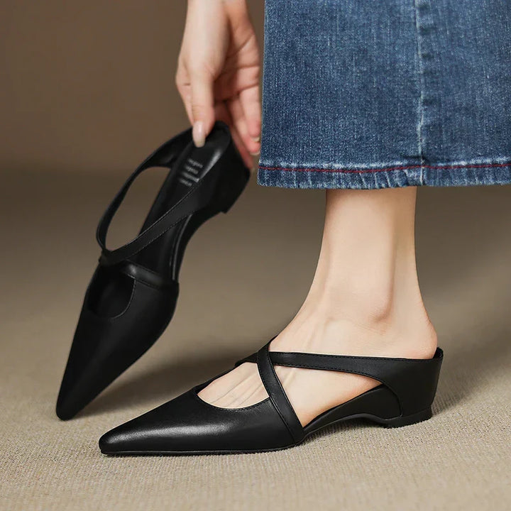 Aluna |  Mules en Cuir Véritable