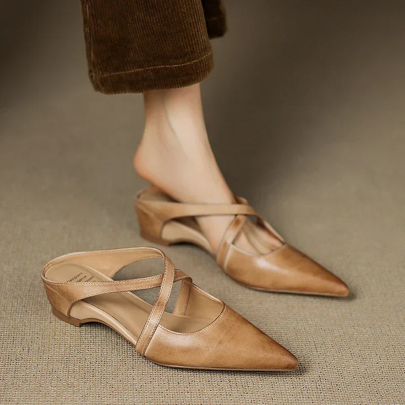 Aluna |  Mules en Cuir Véritable