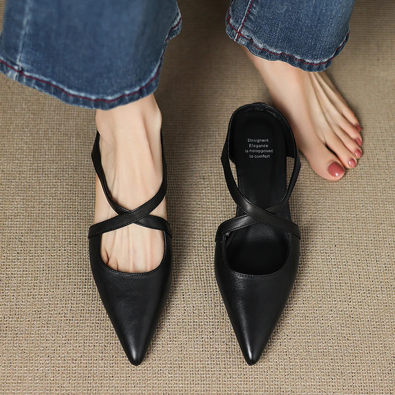 Aluna |  Mules en Cuir Véritable