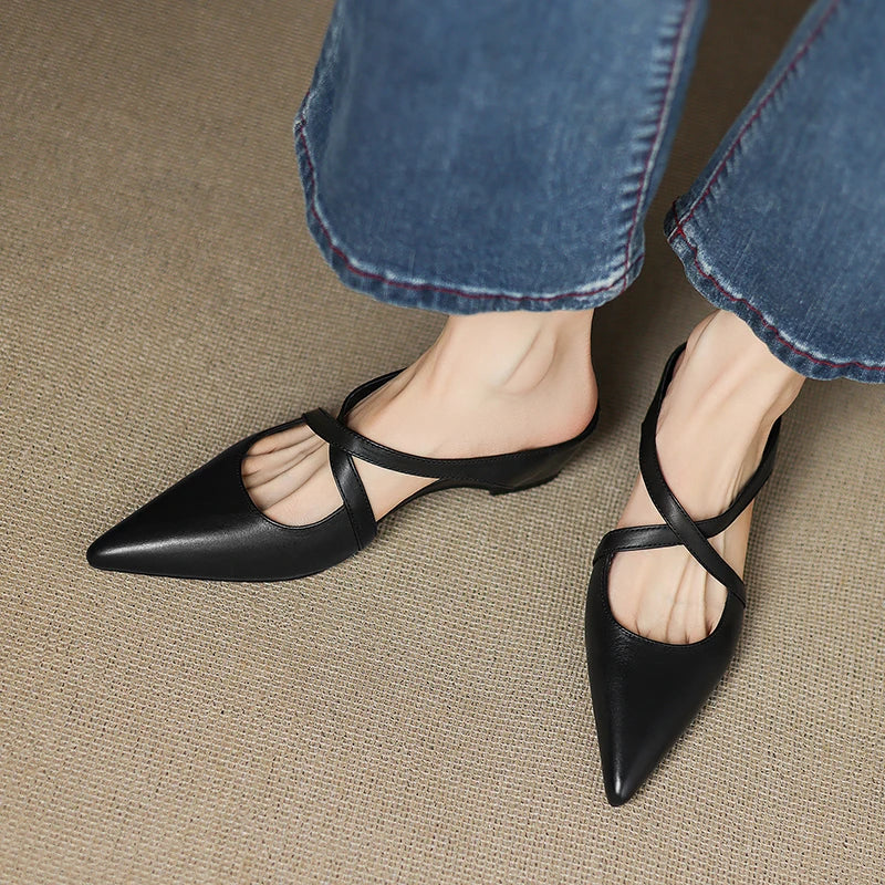 Aluna |  Mules en Cuir Véritable