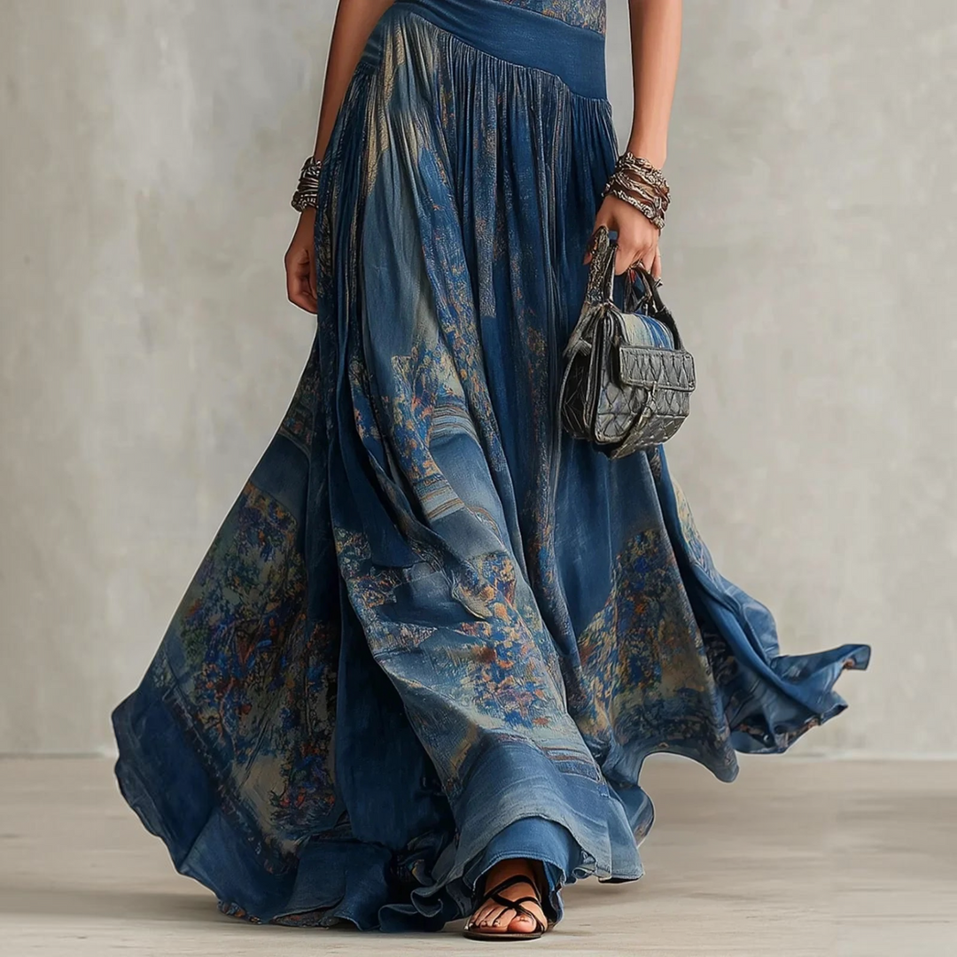 Silvia™ | Robe Longue Bohème à Imprimé Aztèque