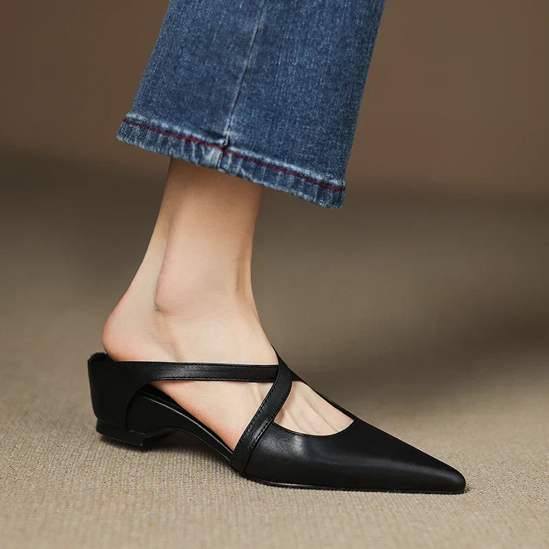 Aluna |  Mules en Cuir Véritable