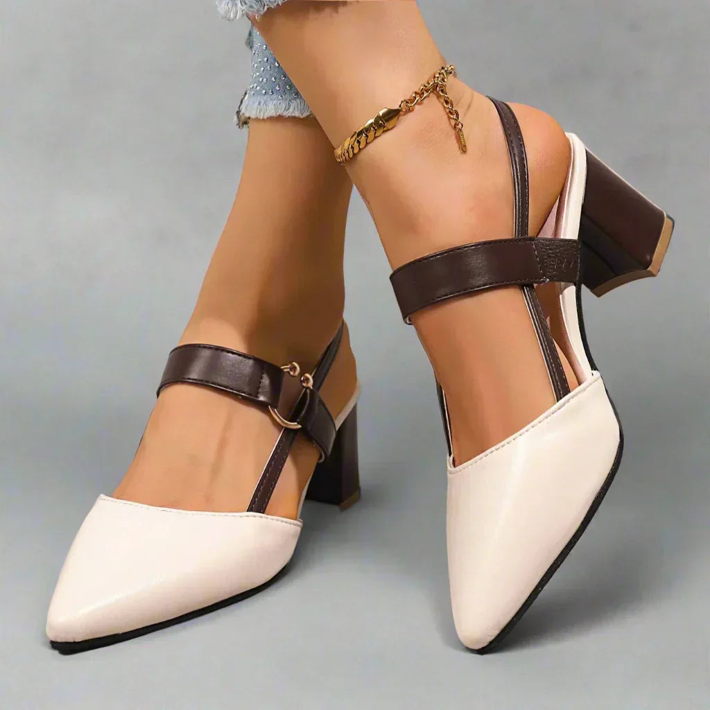 Avalina | Escarpins Élégants À Talon Bloc & Bride
