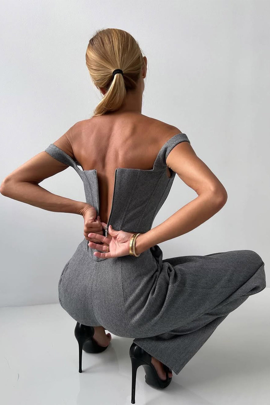 Dolce | Ensemble trois pièces avec blazer croisé