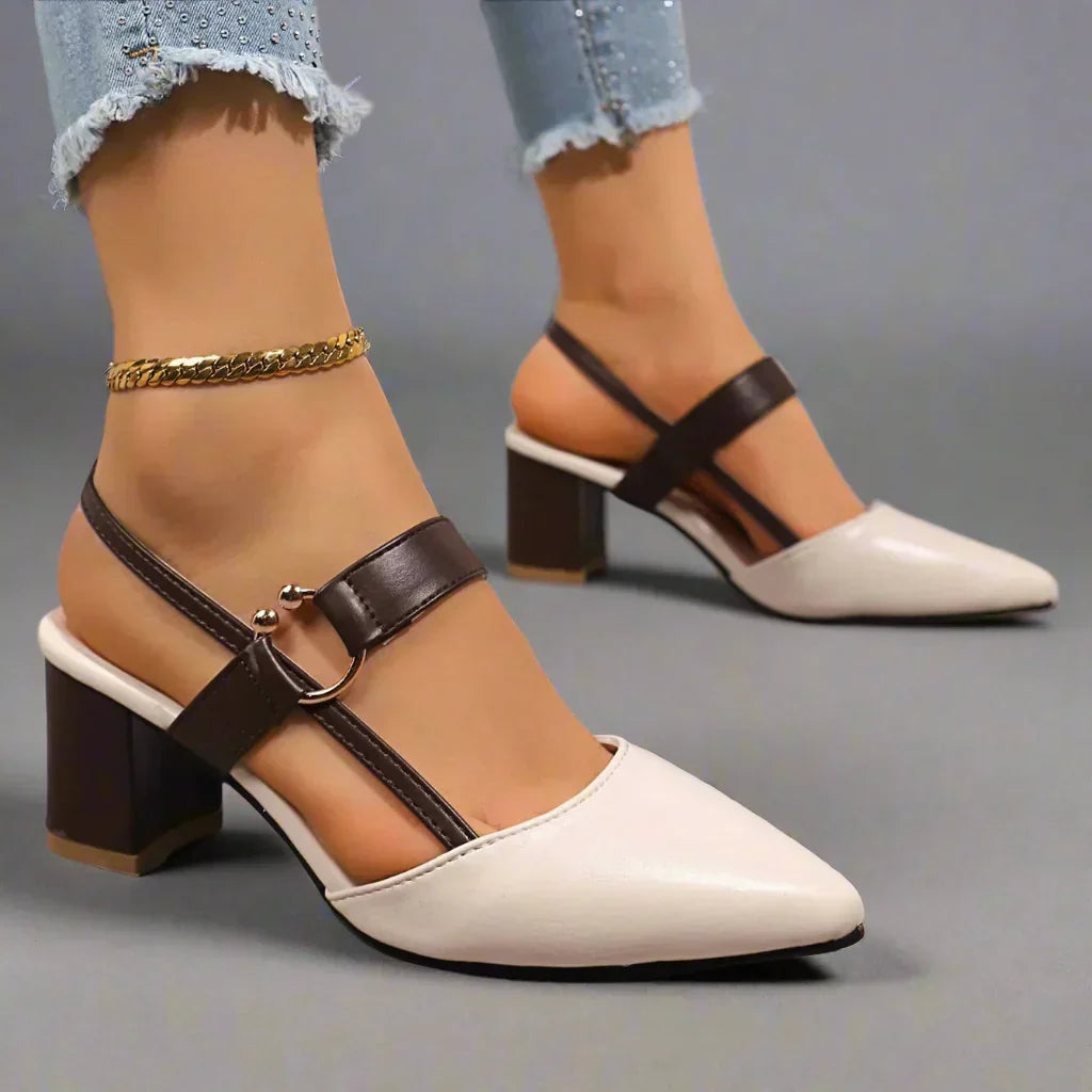 Avalina | Escarpins Élégants À Talon Bloc & Bride