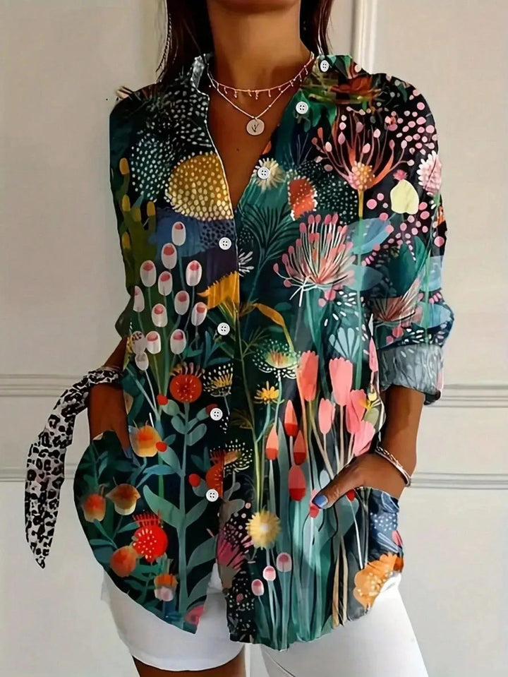 Arelia | Chemisier à Motifs Colorés