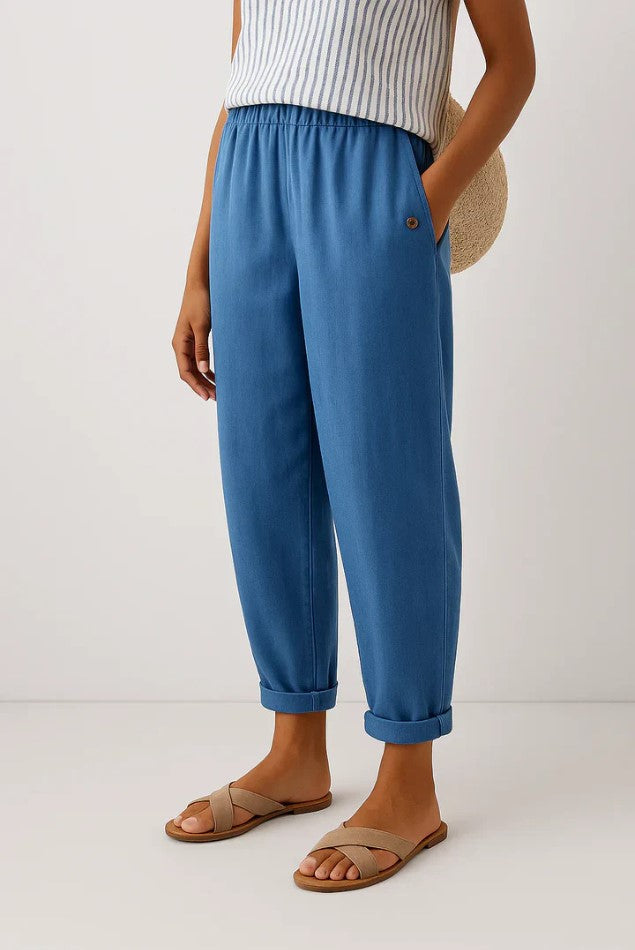 Romina™ Pantalon intemporel en lin-coton