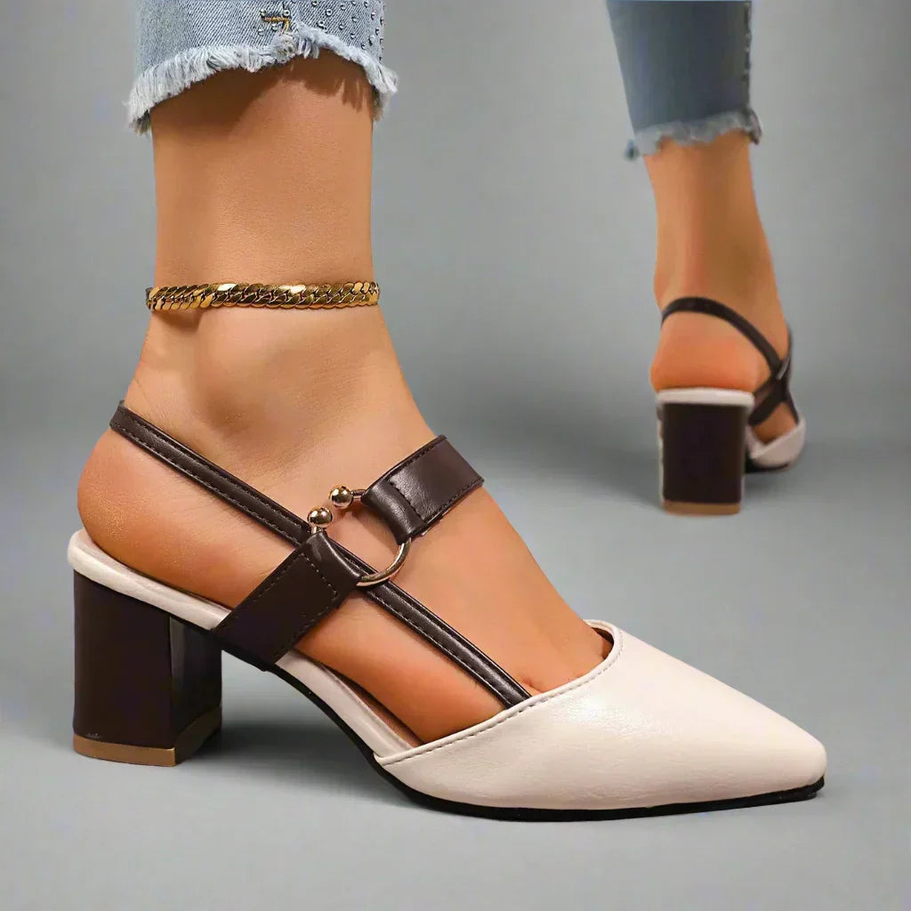 Avalina | Escarpins Élégants À Talon Bloc & Bride
