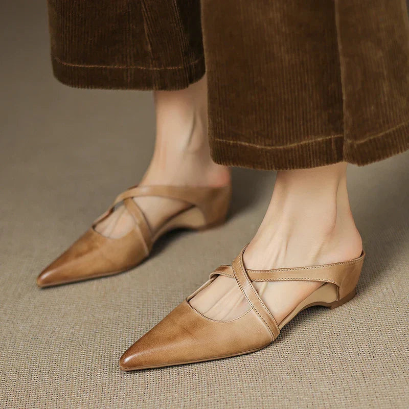 Aluna |  Mules en Cuir Véritable