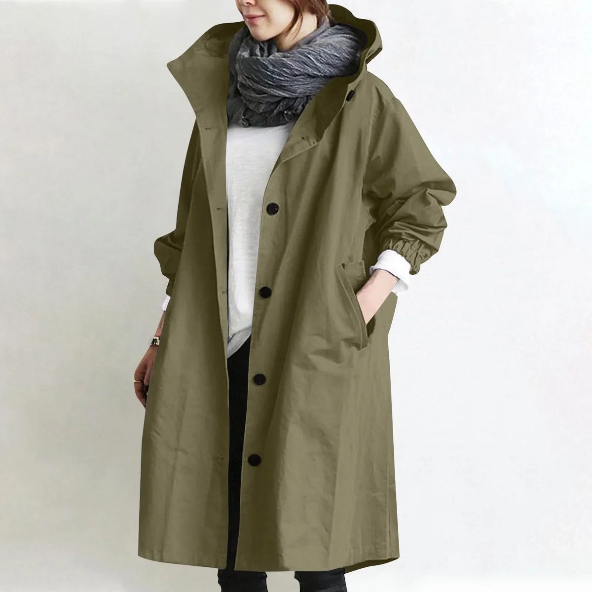 Arabella - Hooded Longline Trench Coat