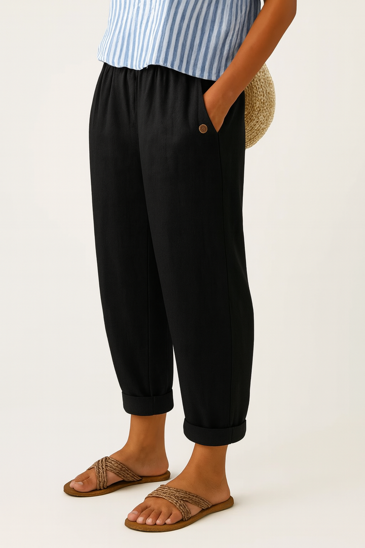 Stella | Pantalon intemporel effet lin