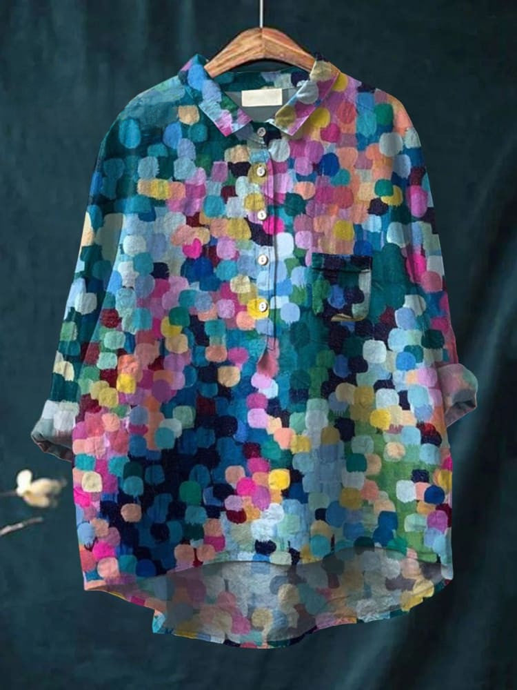 Amara | Chemise motif pois colorés
