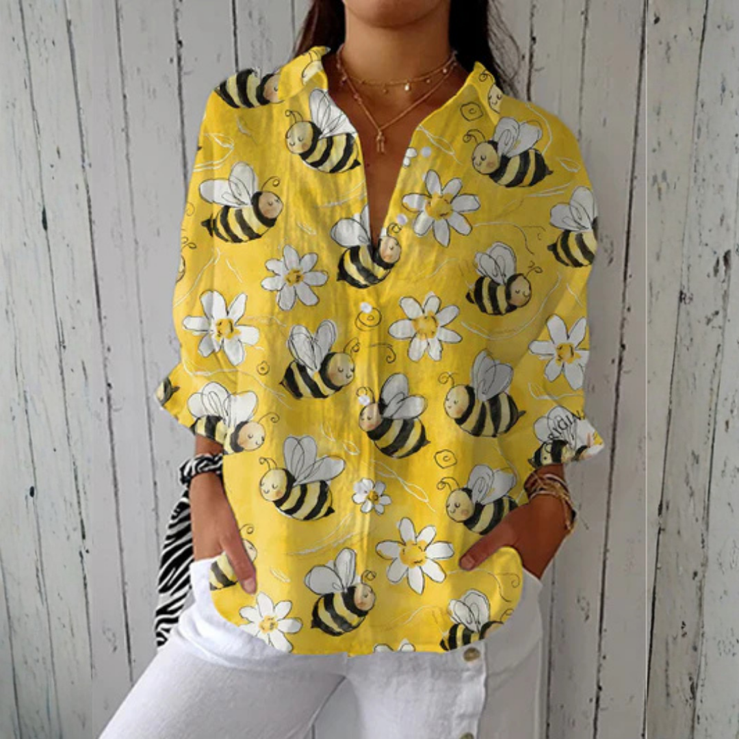 Nancy™ | Blouse fleur d'abeille