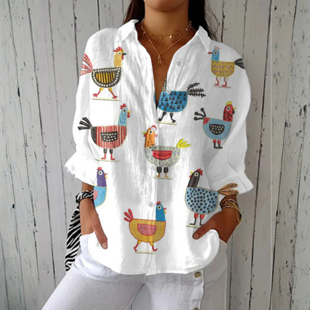 Kimberly™ | Blouse poule espiègle