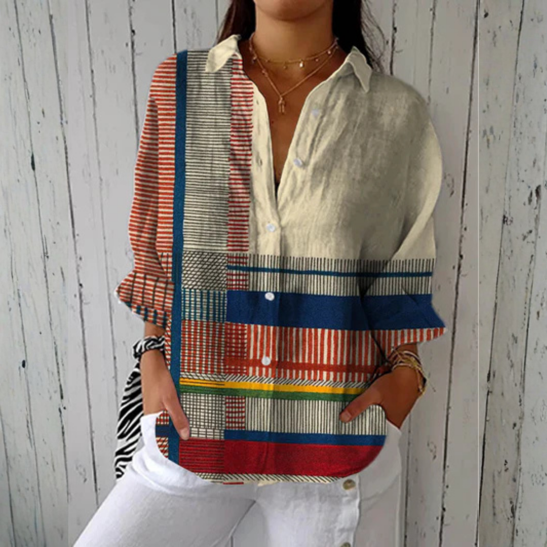 Joan™ | Blouse à motif artistique