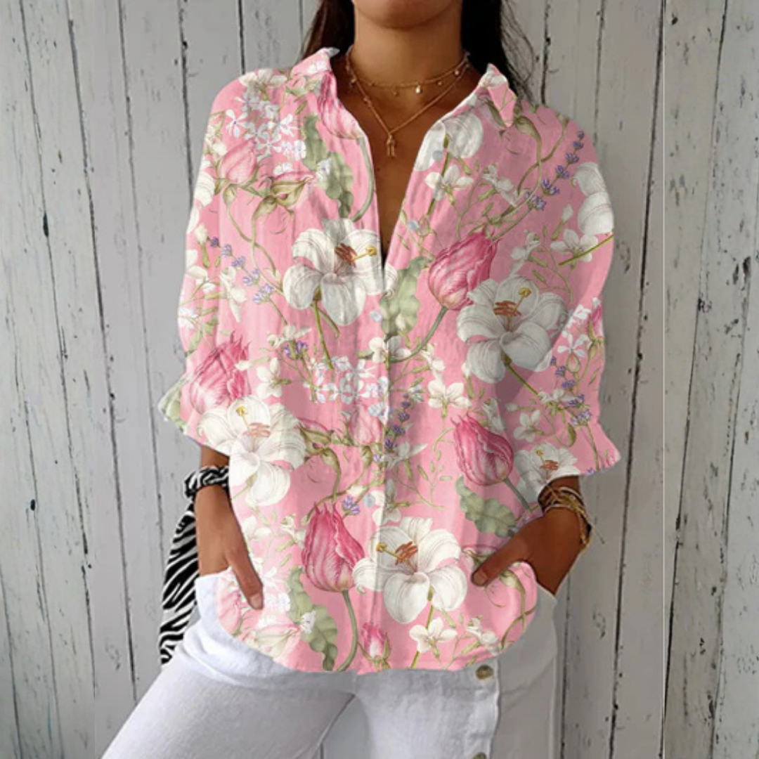 Hannah™ | Blouse floraison élégante