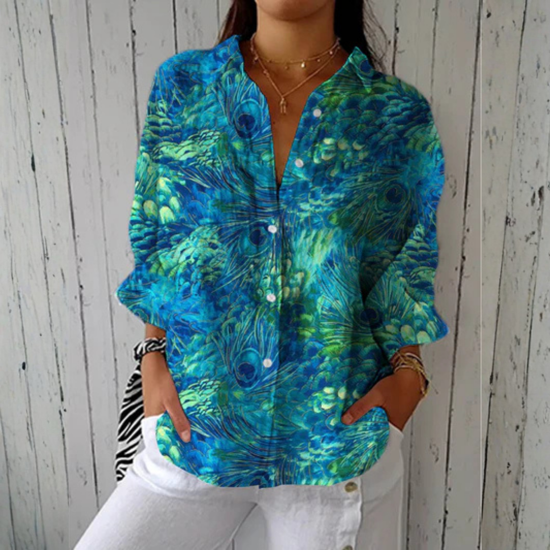 Diana™ | Blouse grâce paon