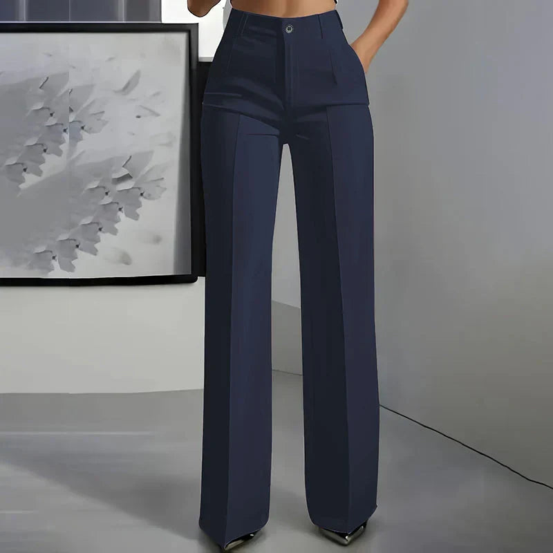 ELINORA | Pantalon chic taille haute avec coupe flatteuse pour le travail et les moments élégants