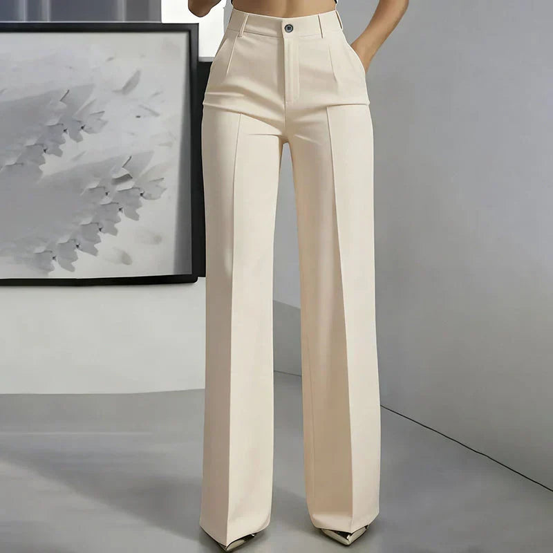 ELINORA | Pantalon chic taille haute avec coupe flatteuse pour le travail et les moments élégants