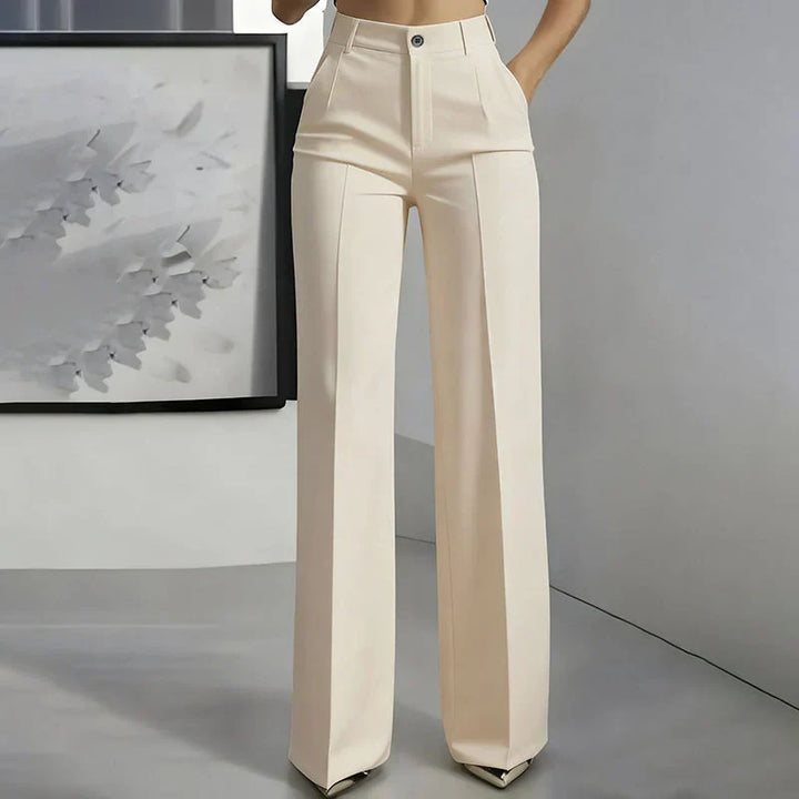 ELINORA | Pantalon chic taille haute avec coupe flatteuse pour le travail et les moments élégants
