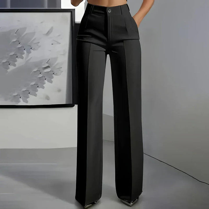 ELINORA | Pantalon chic taille haute avec coupe flatteuse pour le travail et les moments élégants