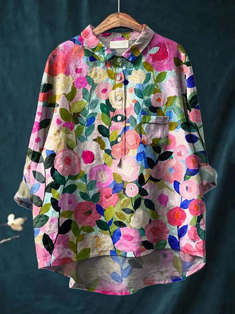 Isabelle | Chemise florale vibrante